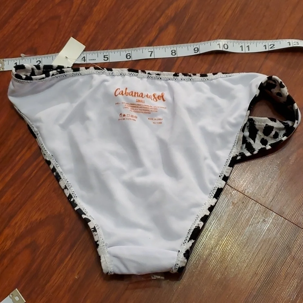 Cabana del Sol Swimsuit Bikini Bottoms Leopard Small